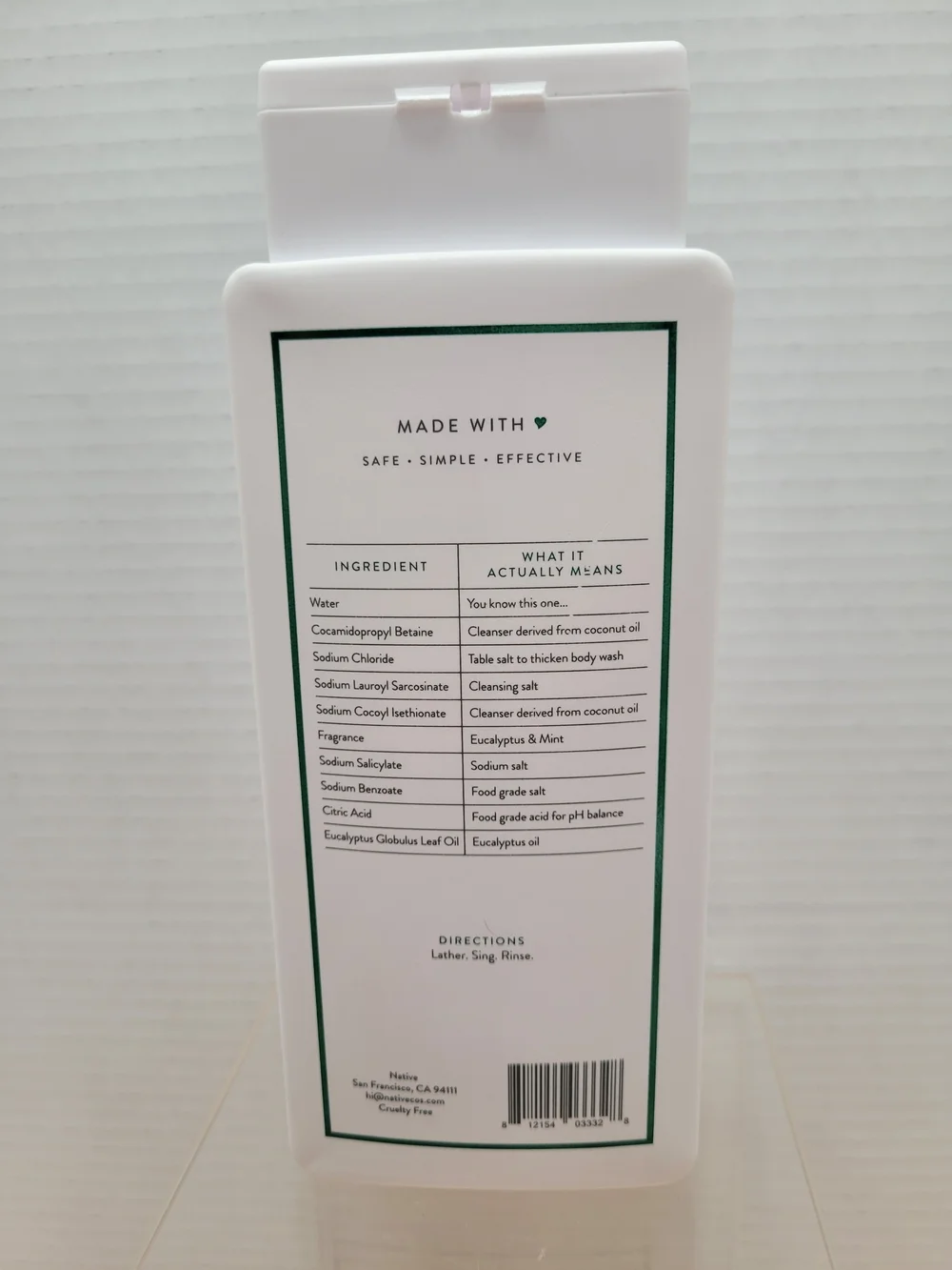 Native Eucalyptus & Mint Body Wash